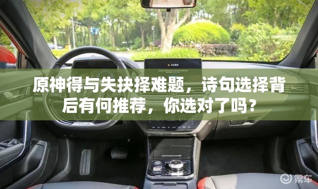 原神得与失抉择难题，诗句选择背后有何推荐，你选对了吗？